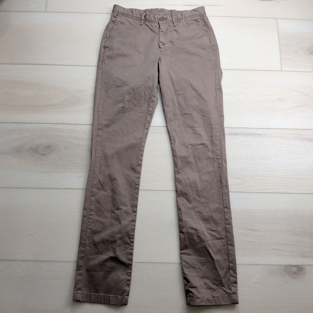 Reiss Fielder Chino Trousers Pants Mens 28x32 Brown Slim Cotton Blend